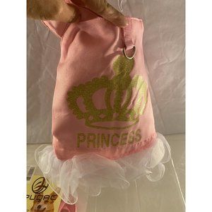 XPUDAC Dog pink tutu dress~Large Include Leash
